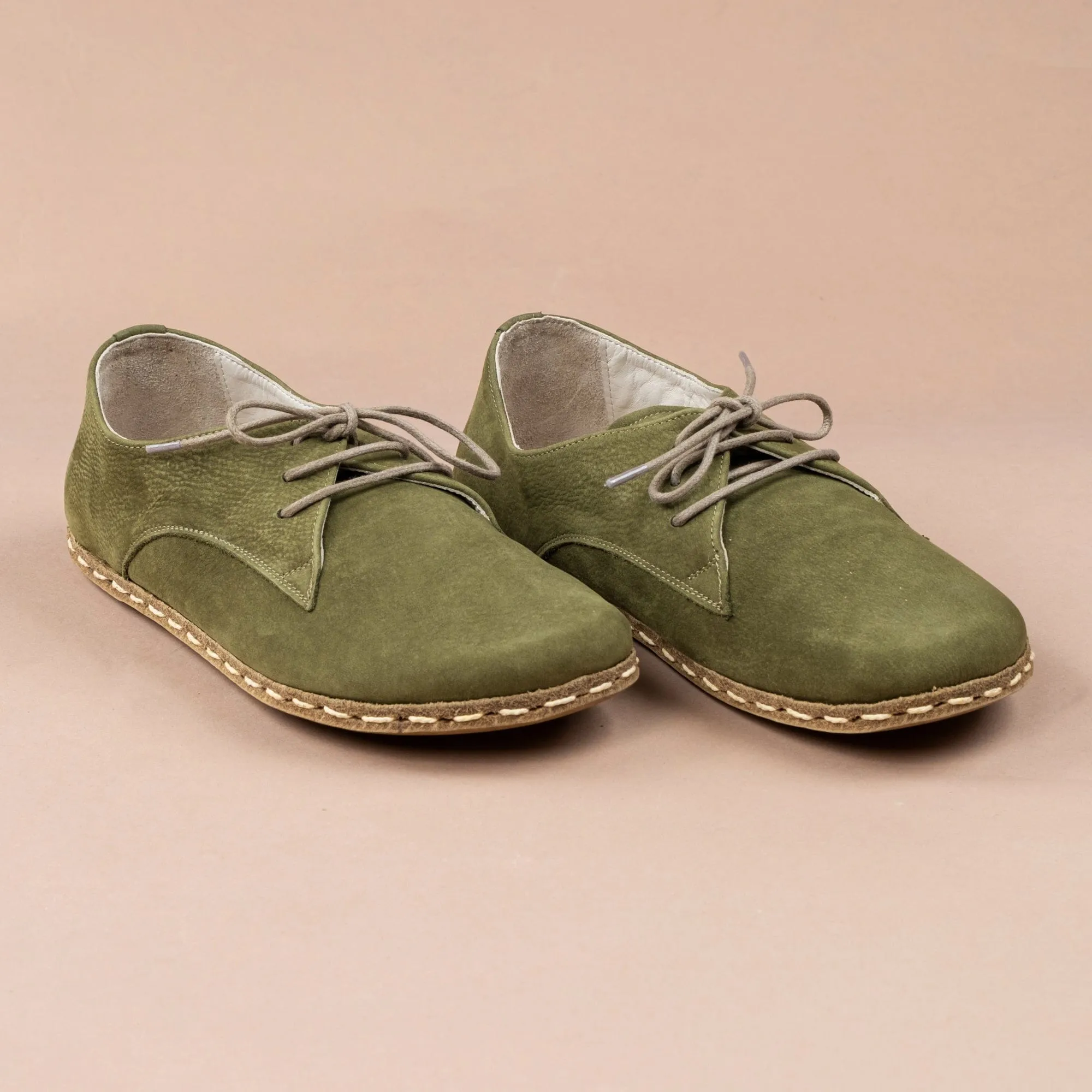 Women's Olive Oxfords