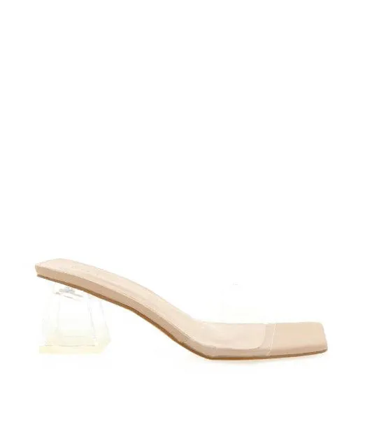 Xava Heels - Chai/Clear