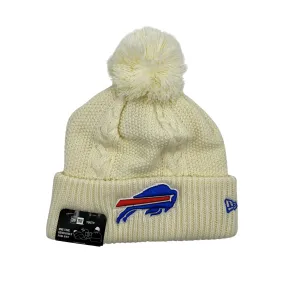 Youth New Era Buffalo Bills Cream Knit Winter Hat