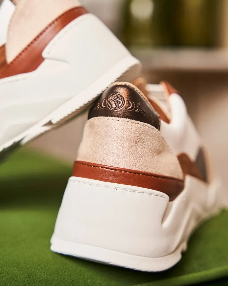 Zigzag Vegan Leather Sneakers | Cappuccino